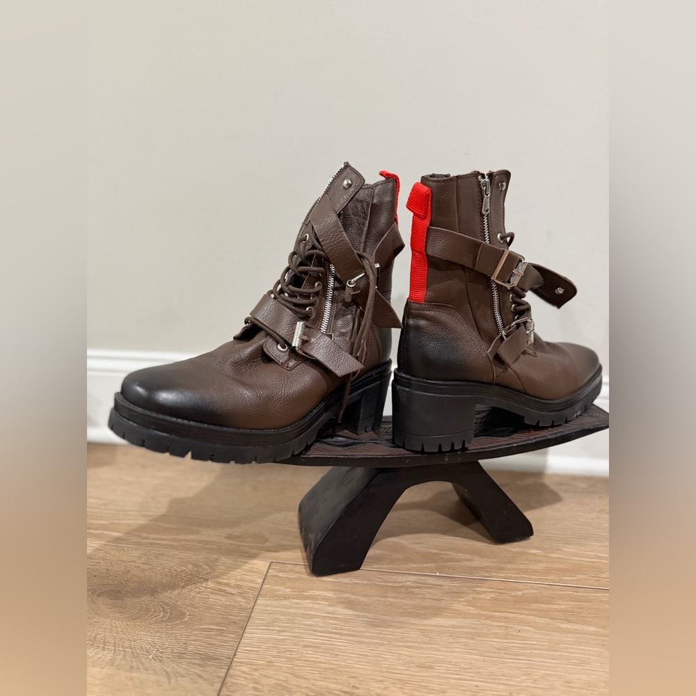 Charles by Charles David Dark Brown Leather Boots - Picture 2 of 12